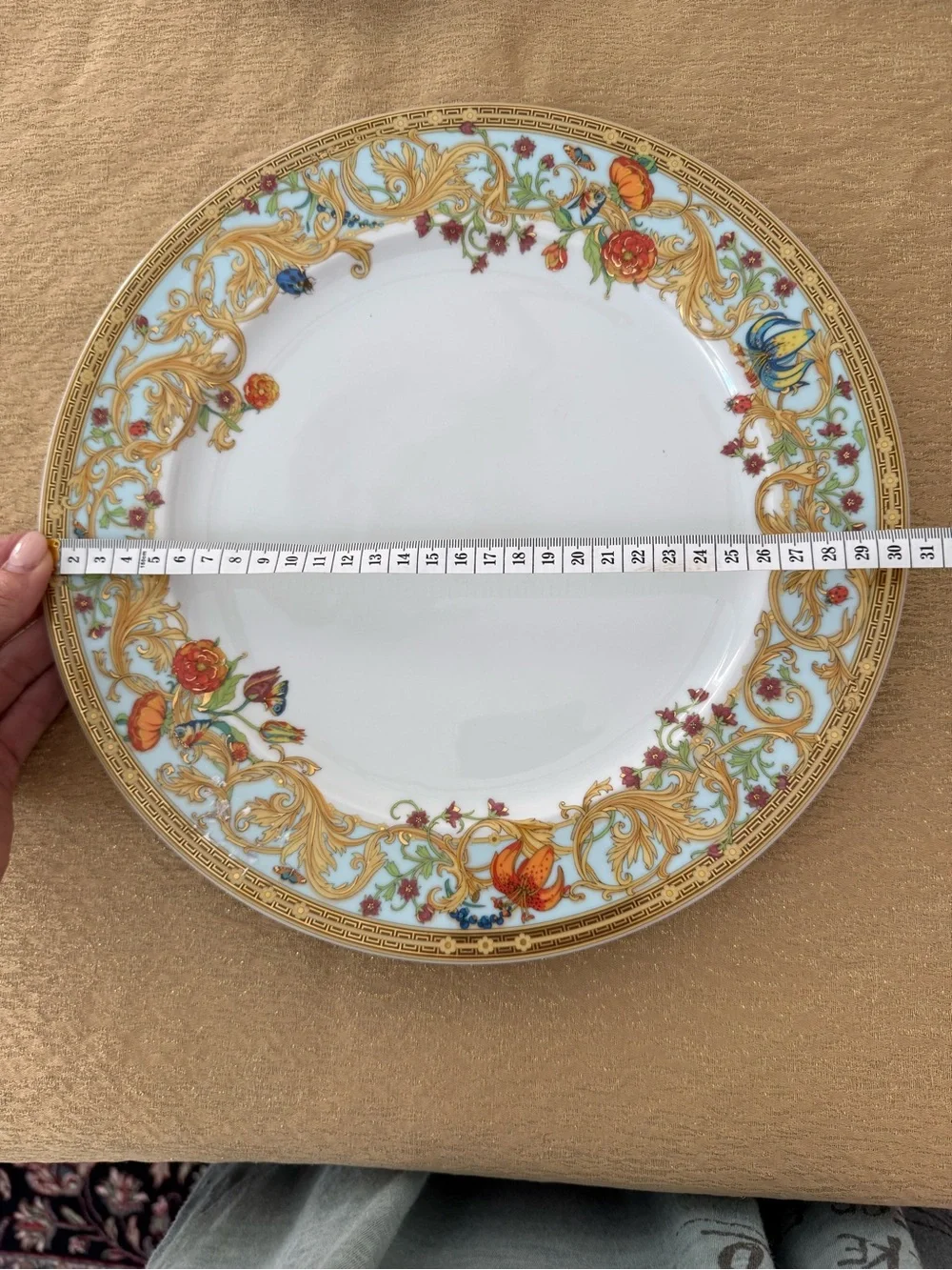 Versace LE JARDIN  AUTHENTIC DINNER SALAD AND CHARGER PLATE